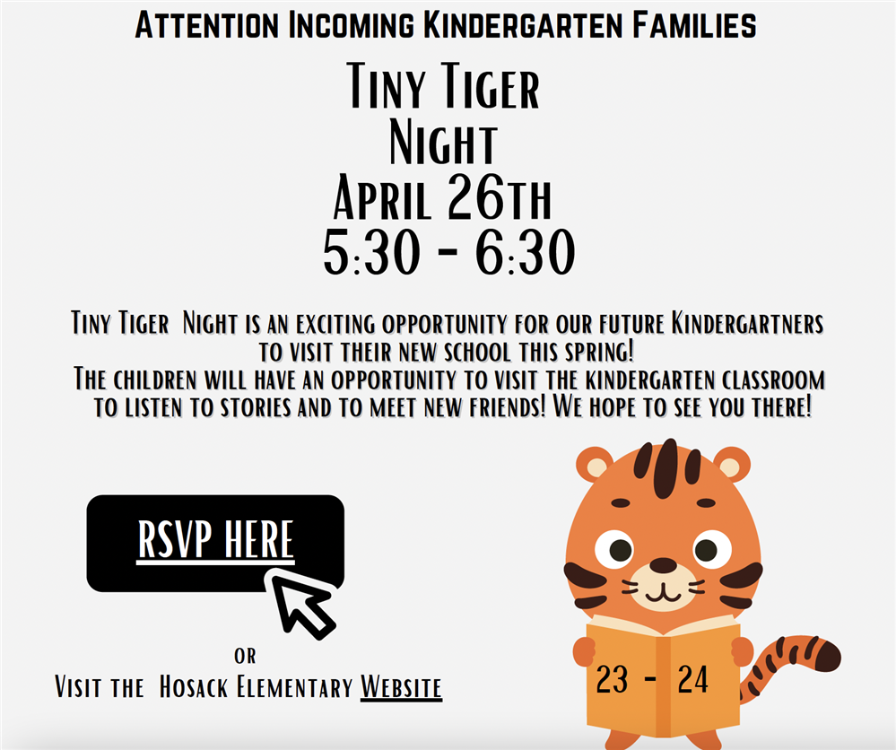  Tiny Tiger Story Time Sign Up April 26th